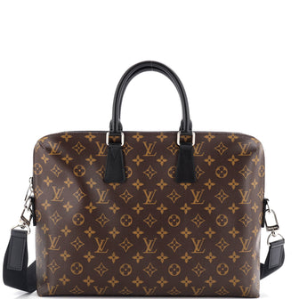 Louis Vuitton Porte-Documents Jour Bag Macassar Monogram Canvas