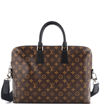 Louis Vuitton Porte-Documents Jour Bag Macassar Monogram Canvas