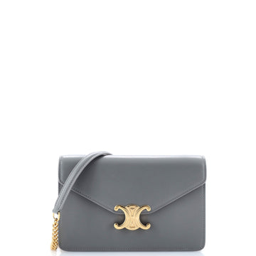 Celine Margo Triomphe Wallet on Chain Leather