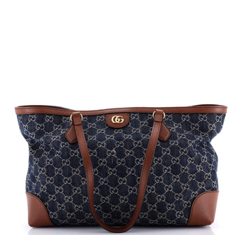 Gucci Ophidia Shopping Tote GG Denim Medium