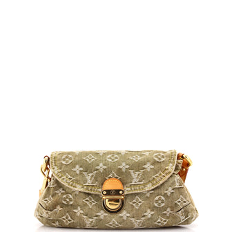 Louis Vuitton Pleaty Handbag Denim Mini
