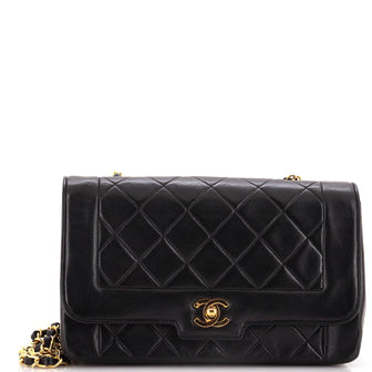 Chanel Vintage CC Chain Flap Bag Quilted Lambskin Medium