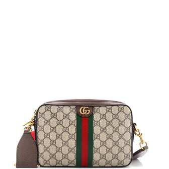 Gucci Ophidia Zip Wristlet Shoulder Bag GG Coated Canvas Small