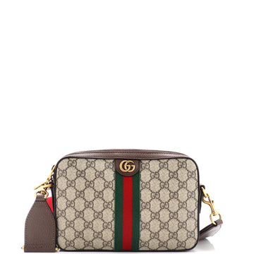 Gucci Ophidia Zip Wristlet Shoulder Bag GG Coated Canvas Small