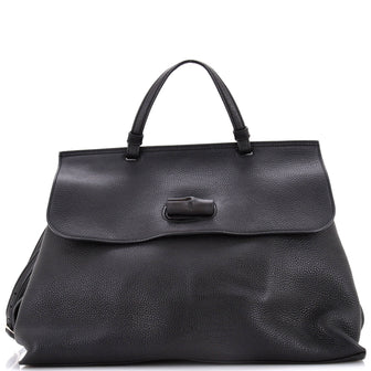 Gucci Bamboo Daily Top Handle Bag Leather Large