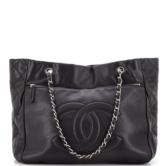 Chanel Timeless Front Zip Pocket Tote Soft Caviar Medium