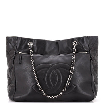Chanel Timeless Front Zip Pocket Tote Soft Caviar Medium