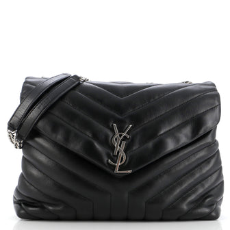 Saint Laurent Loulou Shoulder Bag Matelasse Chevron Leather Medium