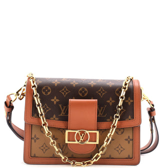Louis Vuitton Dauphine Shoulder Bag Reverse Monogram Canvas MM