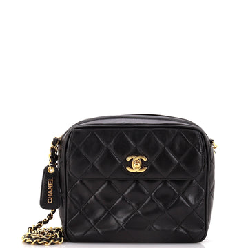 Chanel Vintage Front Pocket Camera Bag Quilted Lambskin Small