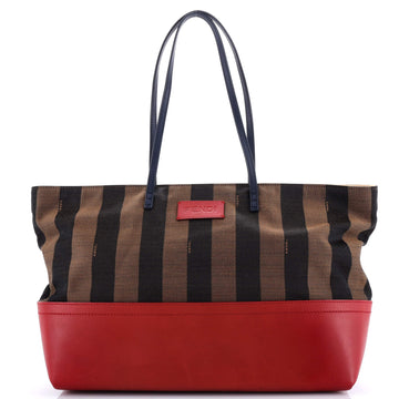 Fendi Pequin Roll Tote Canvas and Leather