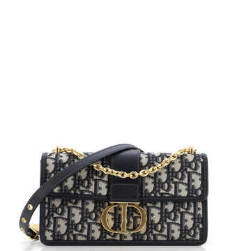 Christian Dior 30 Montaigne Chain Flap Bag Oblique Canvas East West