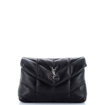 Saint Laurent LouLou Puffer Clutch Leather Small