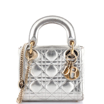 Christian Dior Lady Dior Chain Bag Cannage Quilt Lambskin Mini