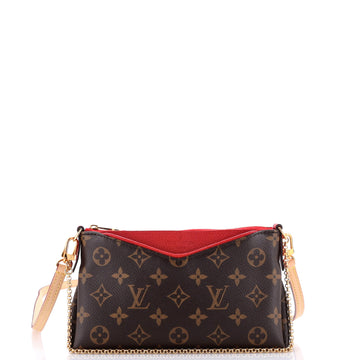 Louis Vuitton Pallas Clutch Monogram Canvas with Leather
