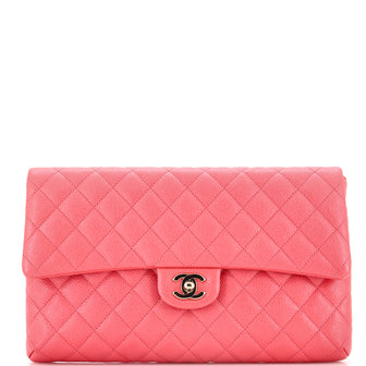 Chanel Classic Flap Clutch Quilted Caviar