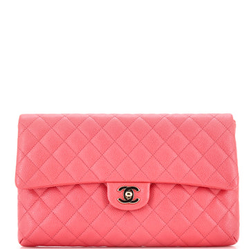 Chanel Classic Flap Clutch Quilted Caviar