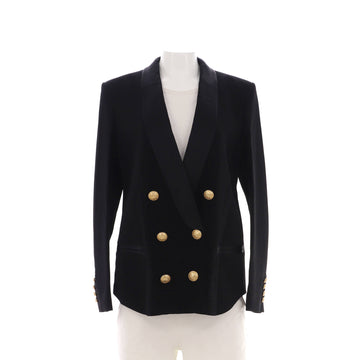 Balmain Women's Shawl Collar Double Breasted Blazer Viscose Blend
