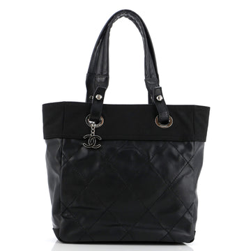 Chanel Biarritz Tote Quilted Coated Canvas Small