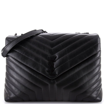 Saint Laurent Loulou Shoulder Bag Matelasse Chevron Leather Large