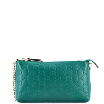 Gucci Chain Wristlet Wallet Guccissima Leather