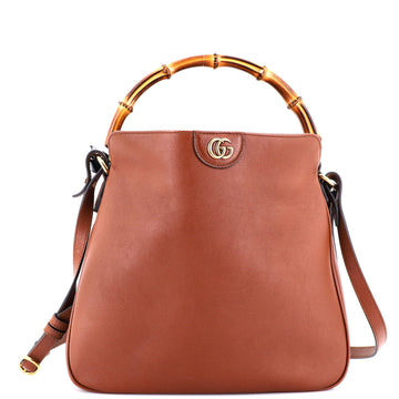 Gucci Diana NM Bamboo Shoulder Bag Leather Medium