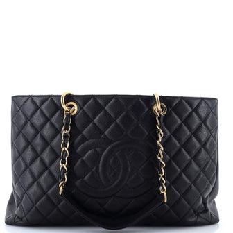 Chanel Grand Shopping Tote Quilted Caviar XL