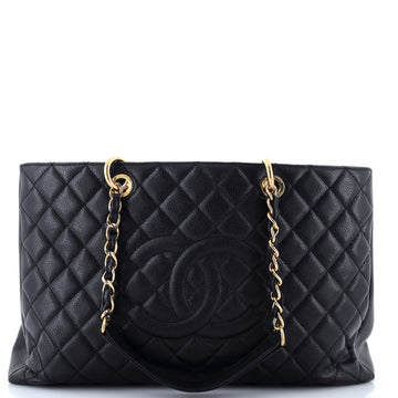 Chanel Grand Shopping Tote Quilted Caviar XL