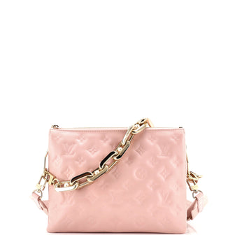 Louis Vuitton Pearl Chain Coussin Bag Monogram Embossed Lambskin with Faux Pearls PM