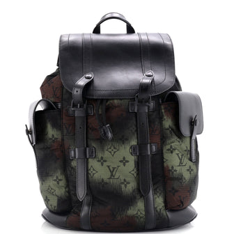 Louis Vuitton Christopher Backpack Limited Edition Camouflage Monogram Nylon with Leather PM