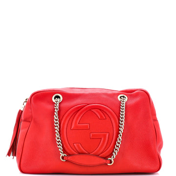 Gucci Soho Chain Zip Shoulder Bag Leather Medium