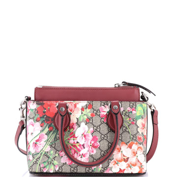 Gucci Linea A Convertible Tote Blooms Print GG Coated Canvas Mini