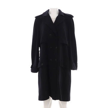 Chanel Women's Vintage Double Breasted Belted Trench Coat Wool