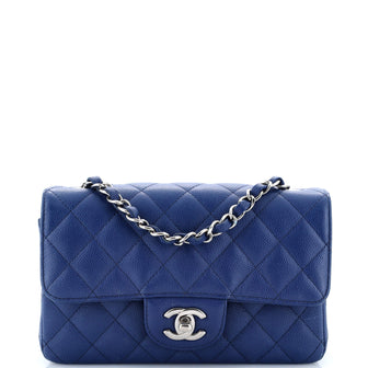 Chanel Classic Single Flap Bag Quilted Caviar Mini