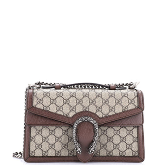 Gucci Dionysus Top Handle Chain Bag GG Coated Canvas Small