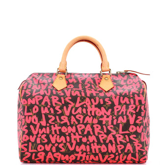 Louis Vuitton Speedy Handbag Limited Edition Monogram Graffiti 30