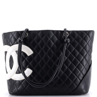 Chanel Cambon Tote Quilted Leather Large