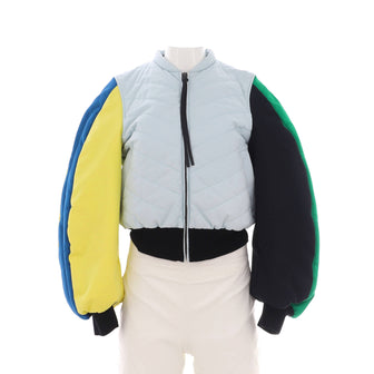 Loewe Women's Colorblock ZIp Bomber Jacket Quilted Cotton