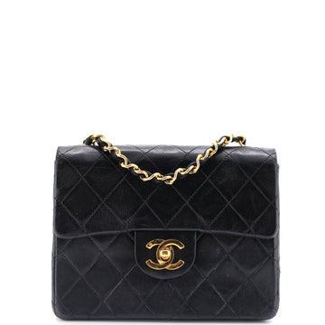 Chanel Vintage Square Classic Single Flap Bag Quilted Lambskin Mini