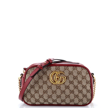 Gucci GG Marmont Shoulder Bag Diagonal Quilted GG Canvas Small