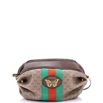 Gucci Web Butterfly Candy Crossbody Bag Mini GG Coated Canvas