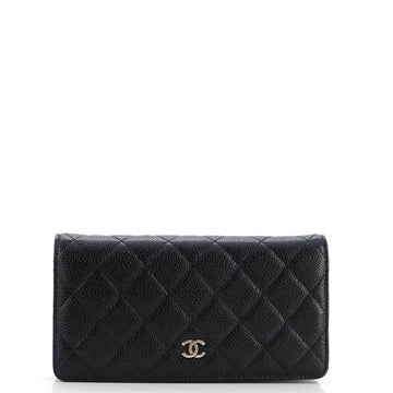Chanel L-Yen Wallet Quilted Caviar