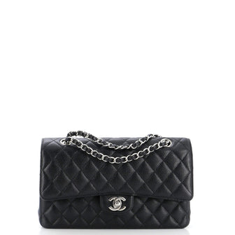 Chanel Classic Double Flap Bag Quilted Caviar Medium