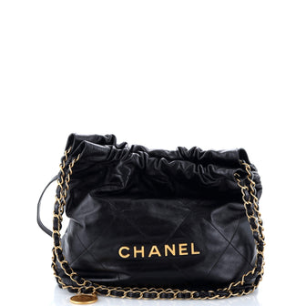 Chanel 22 Chain Hobo Quilted Calfskin Small