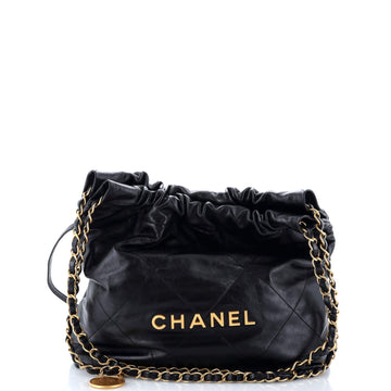 Chanel 22 Chain Hobo Quilted Calfskin Small