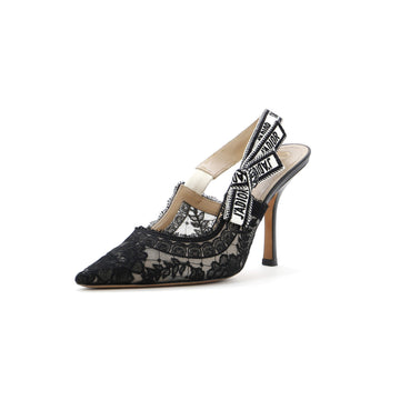 Christian Dior Women's J'Adior Slingback Pumps Embroidered Fabric 100