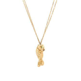 Cartier Panthere de Cartier Pendant Necklace 18K Yellow Gold with Tsavorite and Onyx
