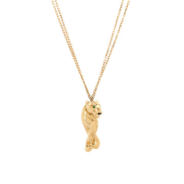 Cartier Panthere de Cartier Pendant Necklace 18K Yellow Gold with Tsavorite and Onyx