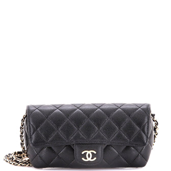 Chanel Classic Sunglasses Case with Chain Quilted Caviar