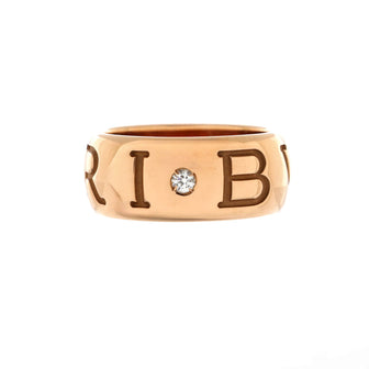 Bvlgari Monologo Ring 18K Rose Gold with Diamond